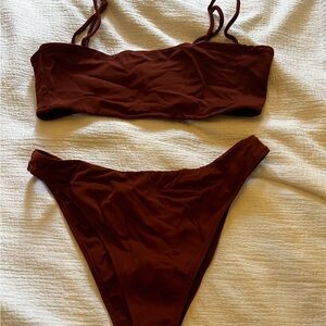 PacSun Deep Brown Bikini Set